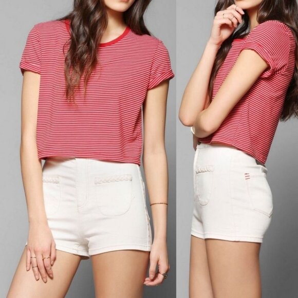 Urban Outfitters BDG Braided Pocket Pinup Shorts Size 26 High Rise Bohemian Boho - Picture 2 of 9